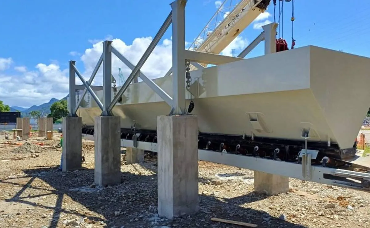 Ponte de Guaratuba avança no Litoral Veja imagens da mega obra