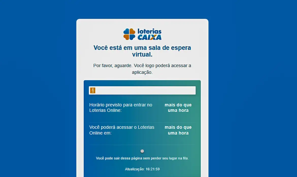 Mega da Virada gera fila virtual gigante no site das Loterias Caixa