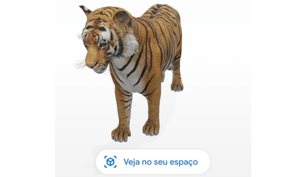 ANIMAIS 3D do GOOGLE VEJA NO SEU ESPAÇO QUALQUER ANIMAL ( panda leão  tubarão zebra tigre e mais ) 