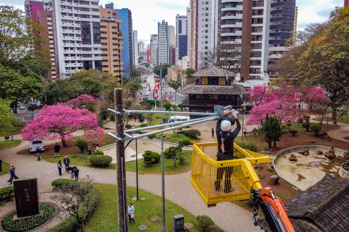 Praça do Japão, em Curitiba