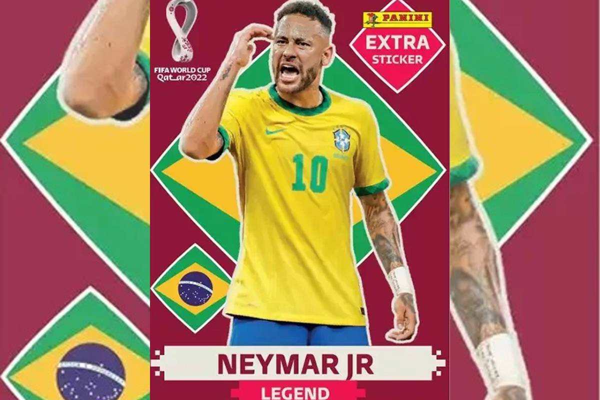 Figurinha do Neymar do álbum da Copa do Mundo do Qatar é, figurinha do  mbappe ouro 