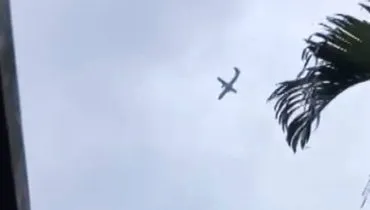 Imagem mostra a queda de um avião em Vinhedo, São Paulo.