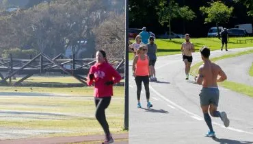 Imagem mostra o Barigui em dois momentos: com calorzão e com geada, tal como a previsão desta semana em Curitiba.