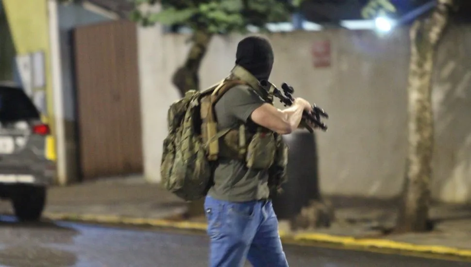 Exercício simulado da PMPR de Combate aos Crimes Violentos contra o Patrimônio e Domínio de Cidades em abril na cidade de Wenceslau Braz.