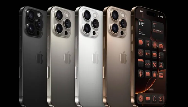 Imagem mostra o novo Iphone quatro cores diferentes.