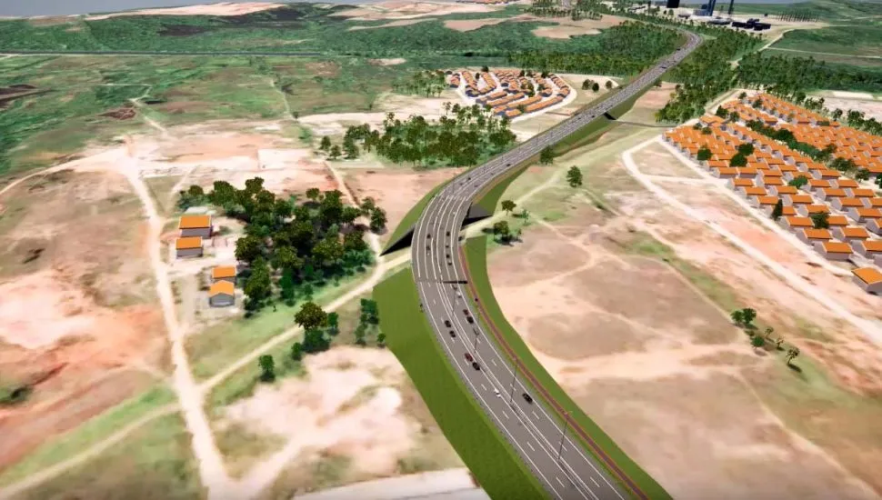 Projeção de como deve ficar novo corredor rodoviário entre Curitiba e interior.