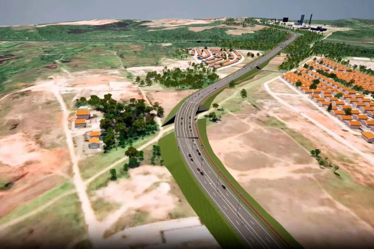 Projeção de como deve ficar novo corredor rodoviário entre Curitiba e interior.