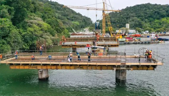 Ponte de Guaratuba tem   monitoramento arqueológico; veja em que fase está a obra