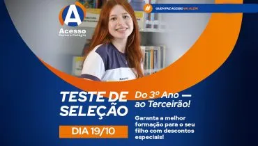 Teste de Seleção para o Colégio Acesso com bolsas de até 50%