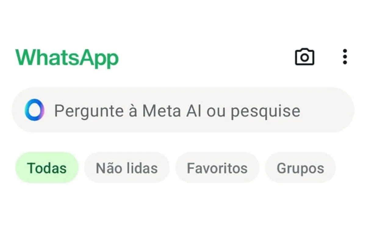 Imagem mostra o META AI no WhatsApp