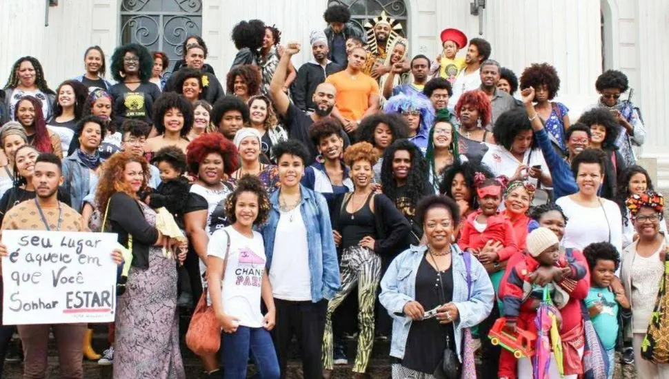 Marcha do Orgulho Crespo de Curitiba em 2019.