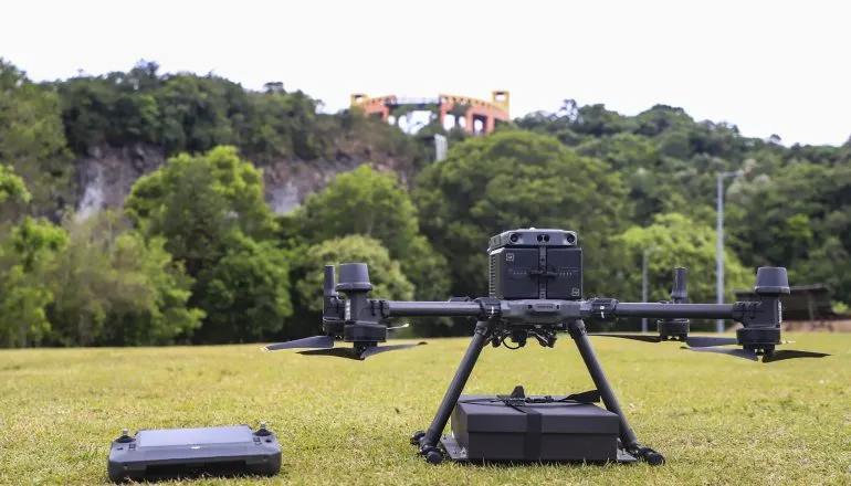 Apresentação do Drone Delivery, no Parque Tanguá, em Curitiba