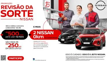 Nissan vai dar mais de R$ 250 mil em prêmios e sorteio de dois carros 0 km