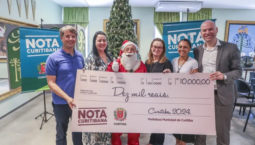 Papai Noel ganha sorteio do Nota Curitibana