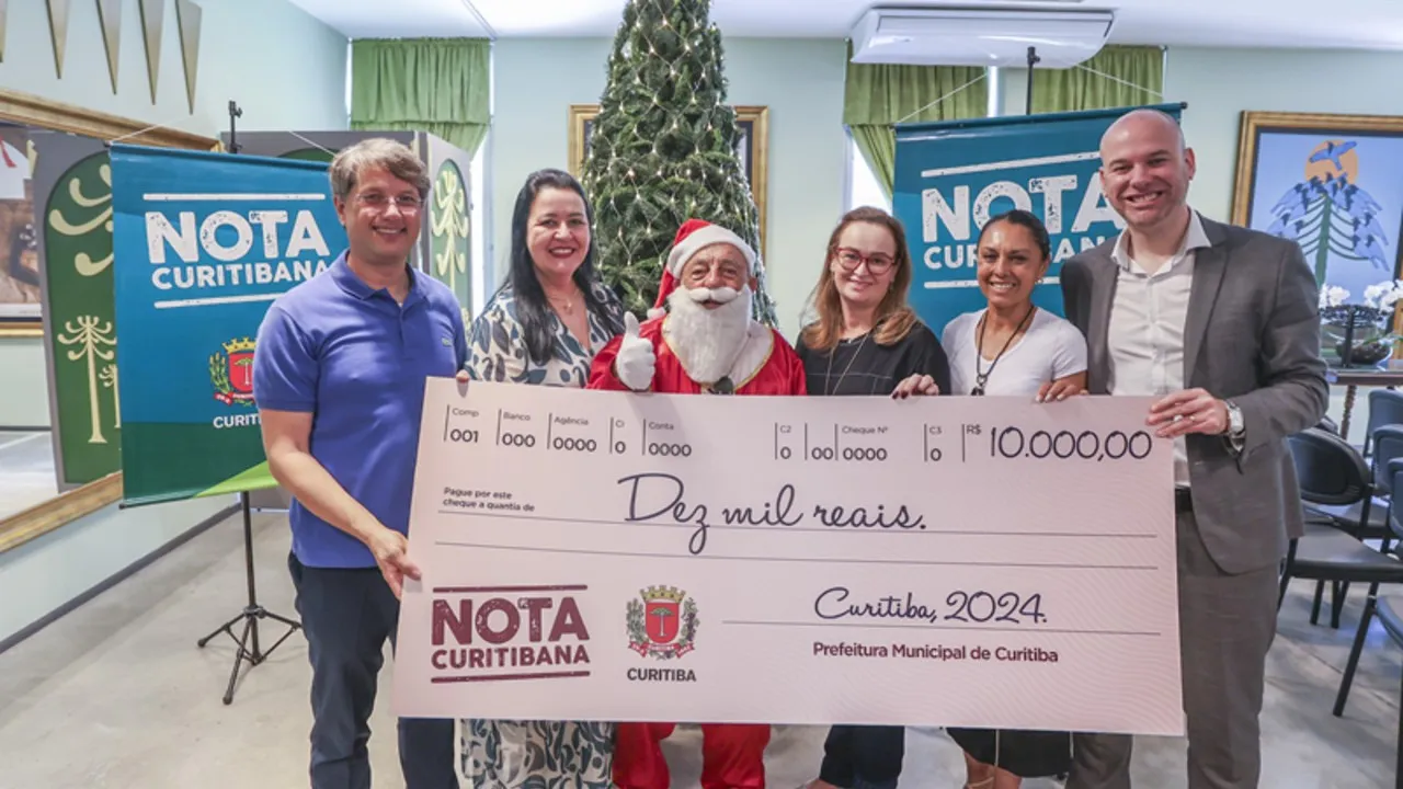 Papai Noel ganha sorteio do Nota Curitibana