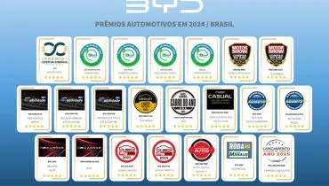 BYD é marca de eletrificados mais premiada do Brasil em 2024