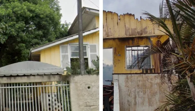 Casa antiga em bairro de Curitiba é devorada por incêndio; Fotos impressionam!