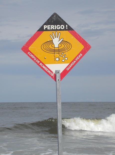 placa de perigo