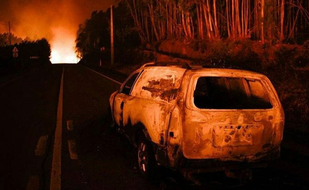 Incêndio florestal deixa 57 mortos e 60 feridos em Portugal. Foto: Reprodução/Instagram