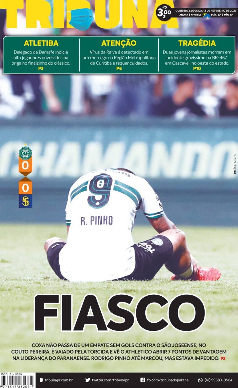 Capa do dia 13/02/23