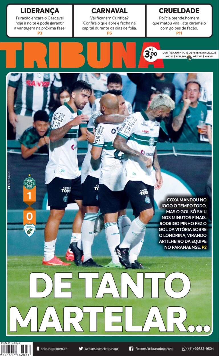 Capa do dia 16/02/23