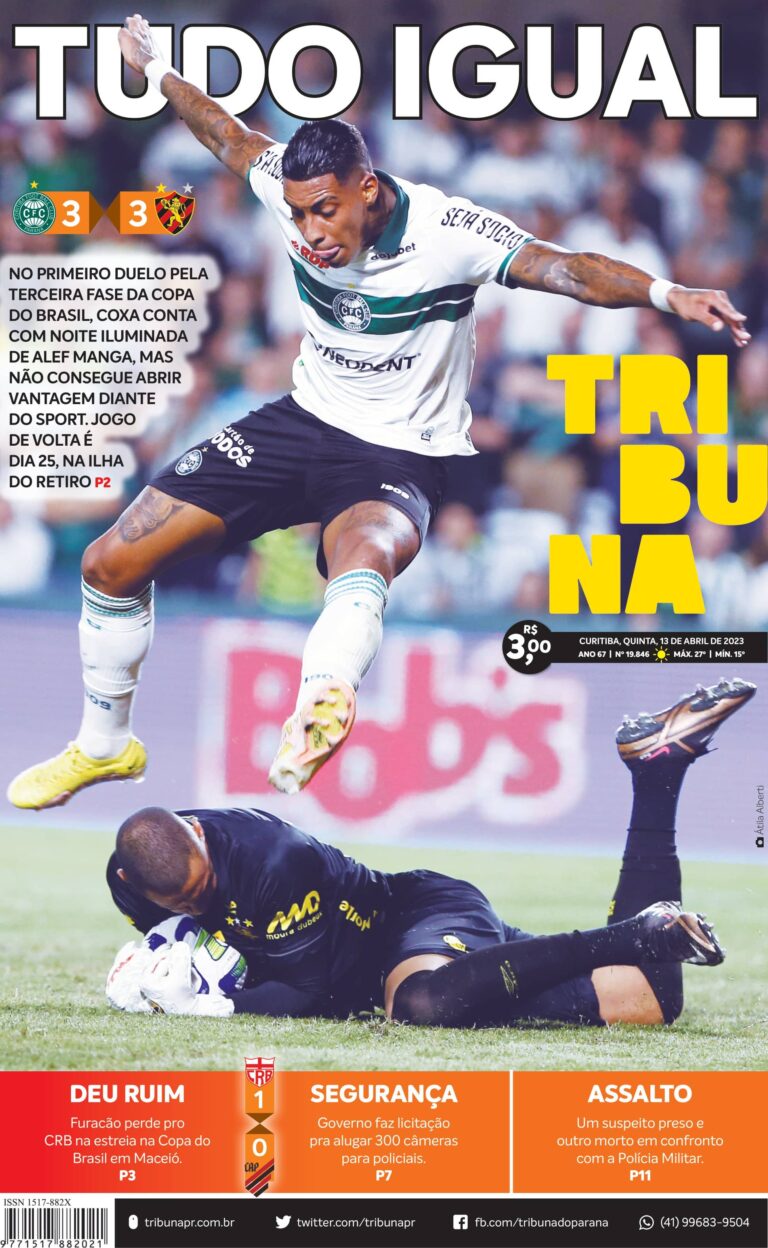 Capa do dia 13/04/23