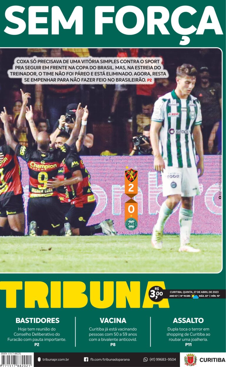 Capa do dia 27/04/23