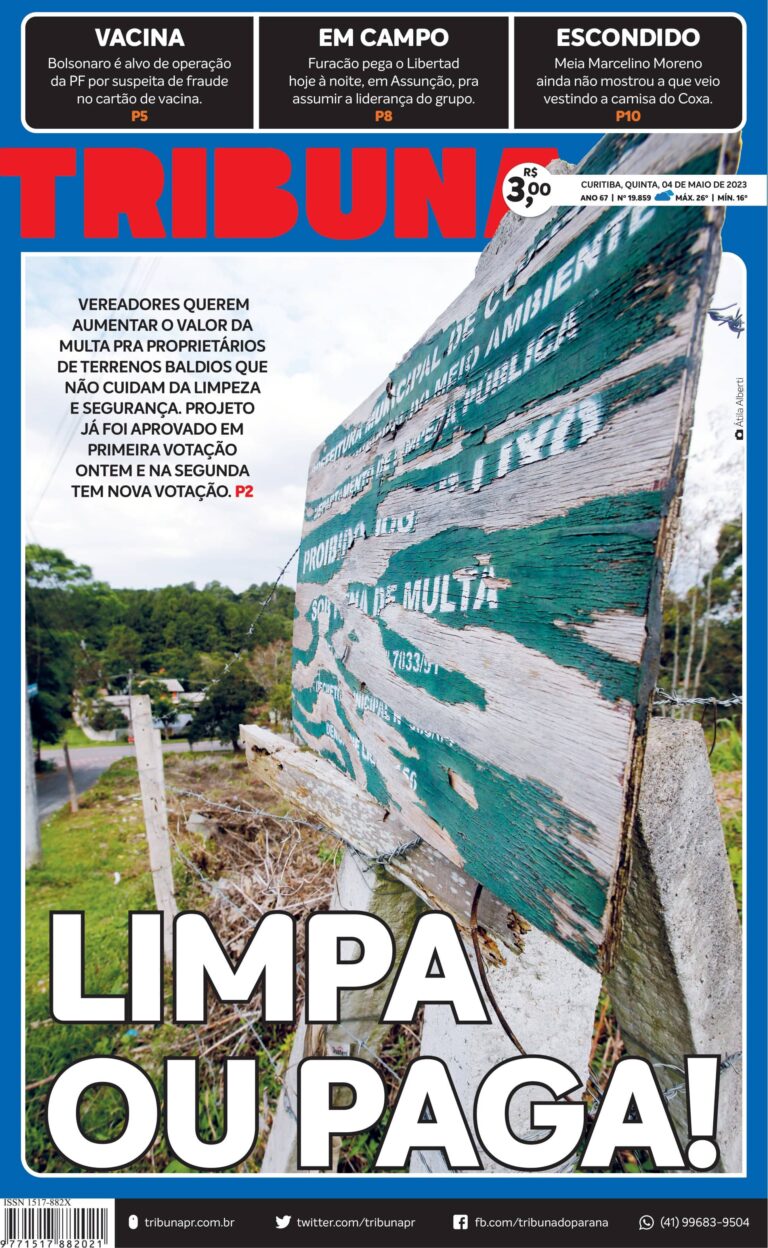 Capa do dia 04/05/23