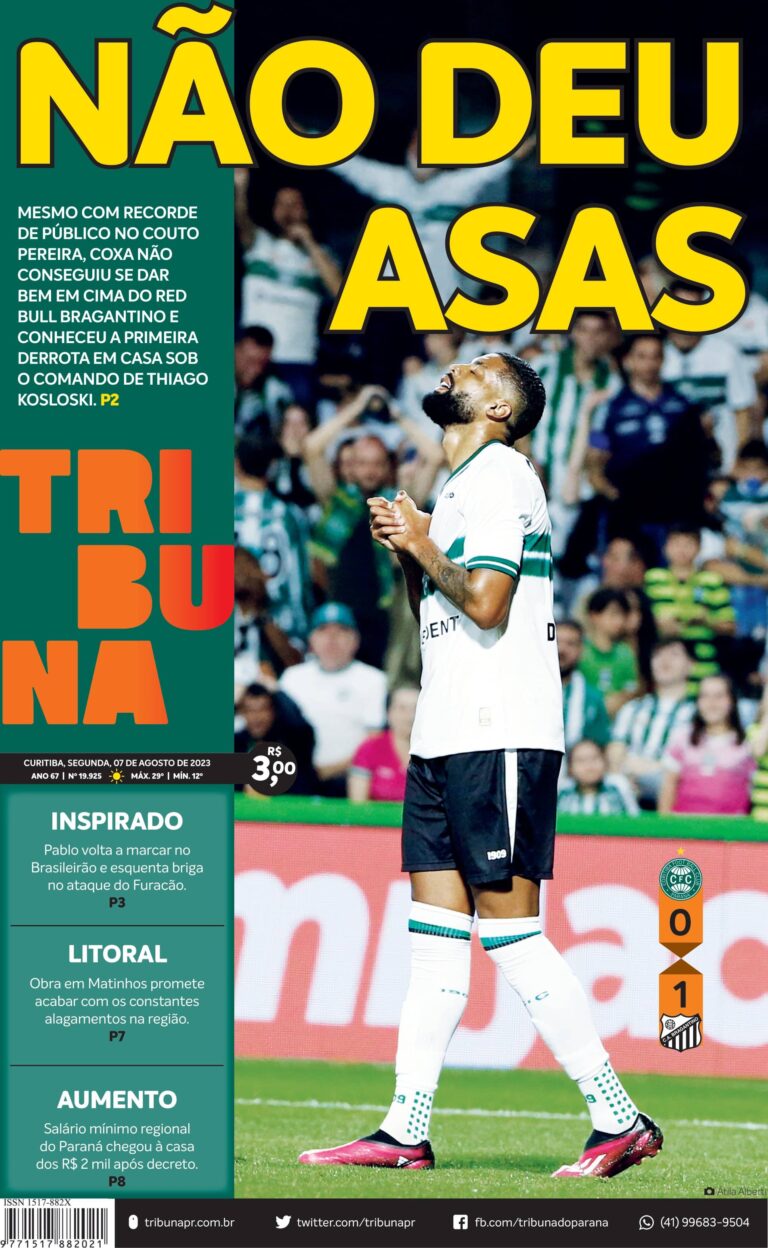 Capa do dia 07/08/23