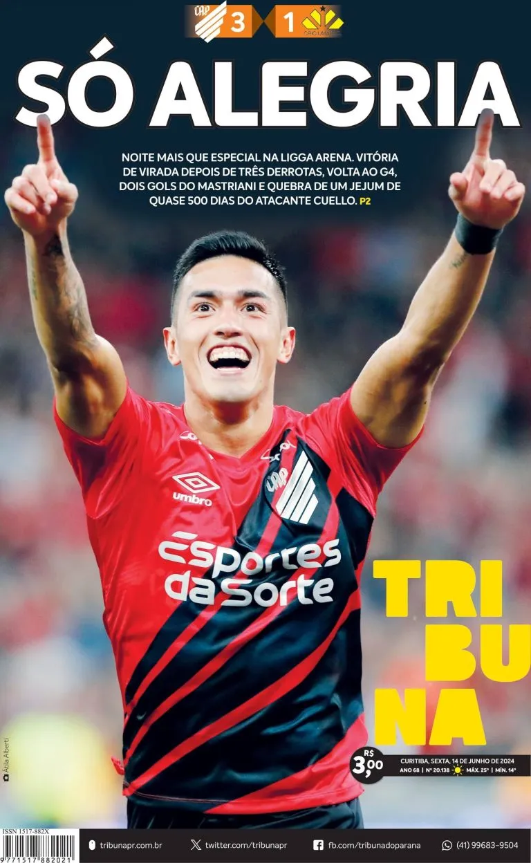 Capa do dia 14/06/24