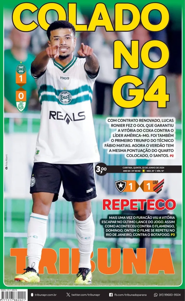 Capa do dia 20/06/24