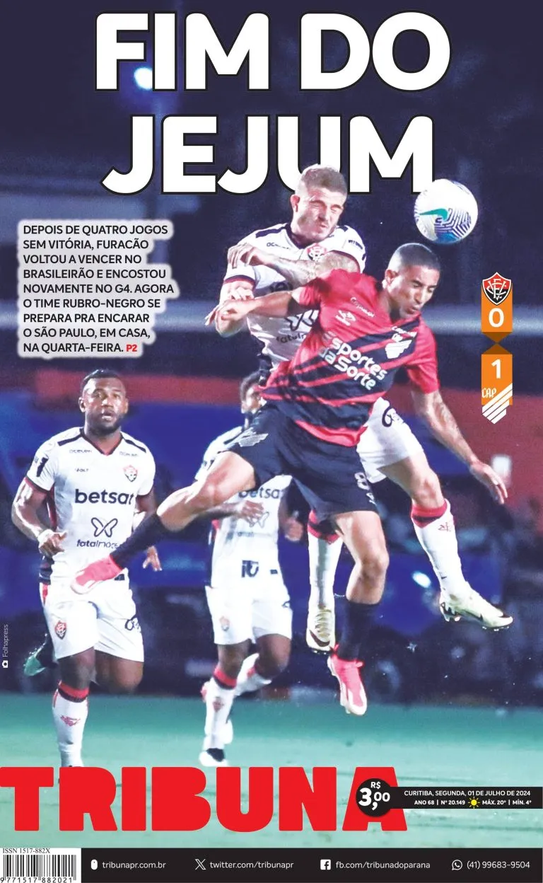 Capa do dia 01/07/24