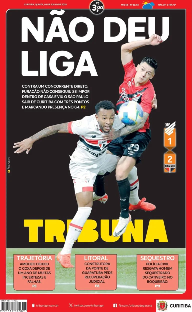 Capa do dia 04/07/24