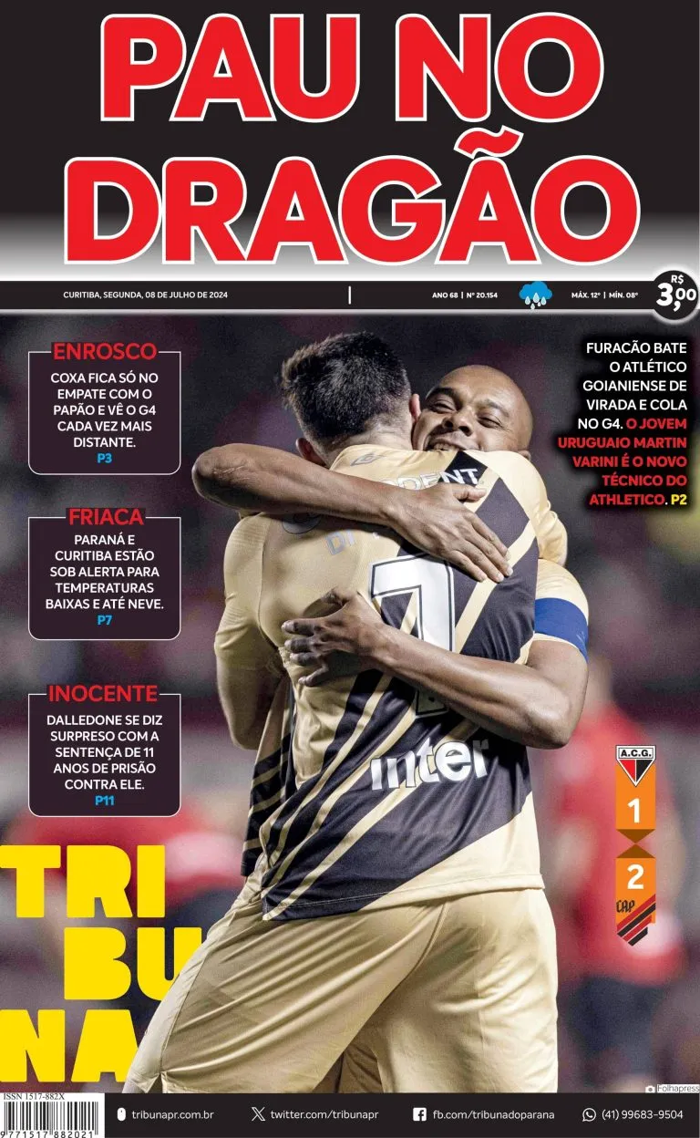 Capa do dia 08/07/24