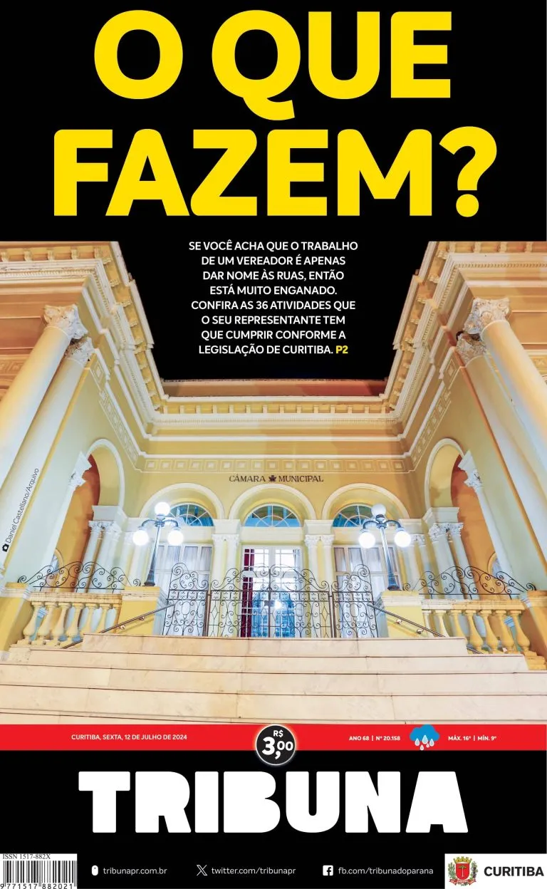 Capa do dia 12/07/24