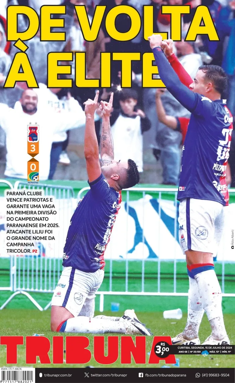 Capa do dia 15/07/24