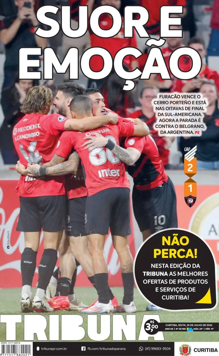 Capa do dia 26/07/24