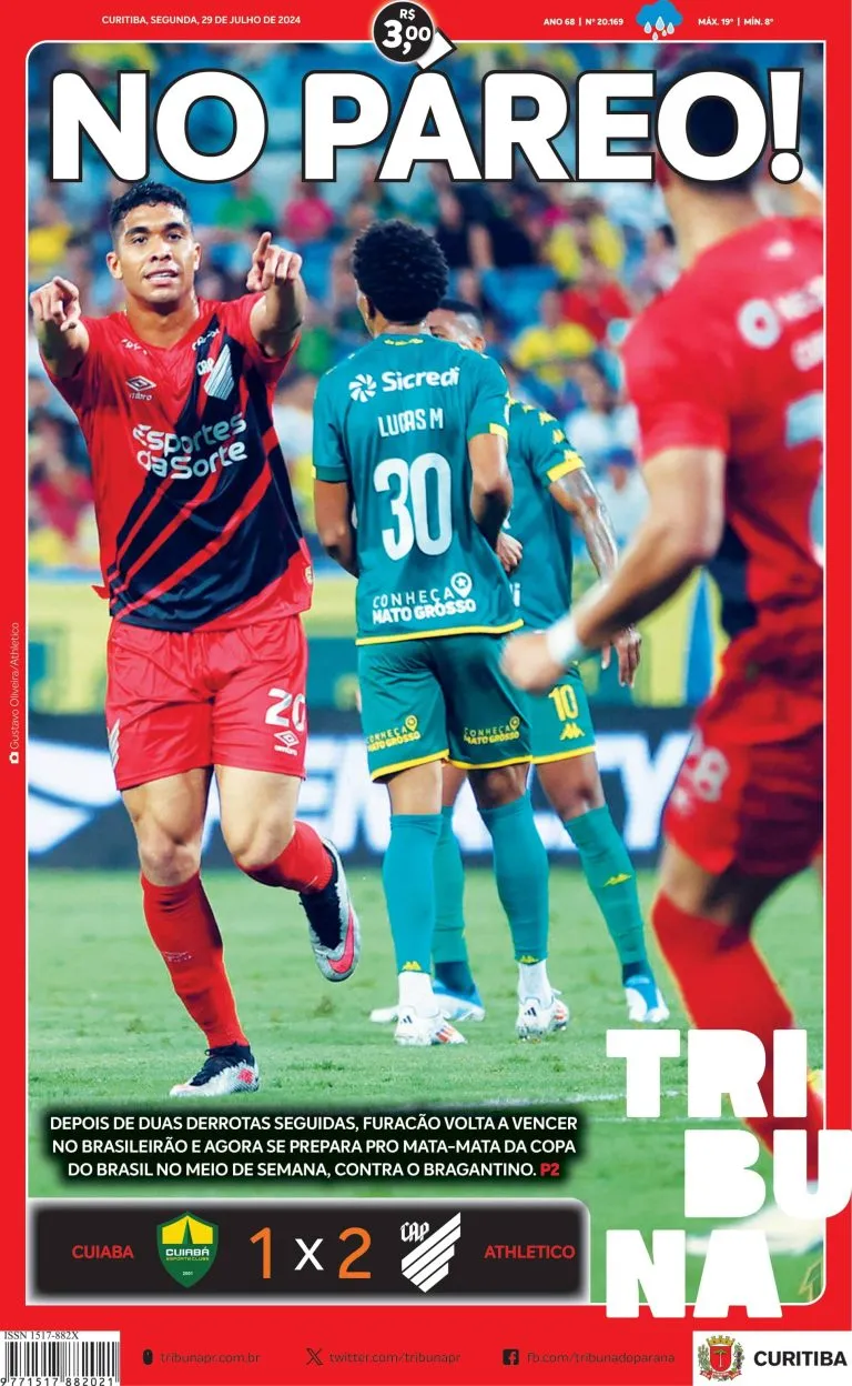 Capa do dia 29/07/24