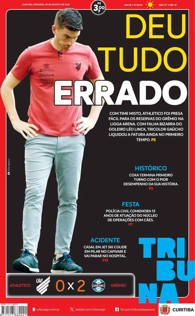 Capa do dia 05/08/24