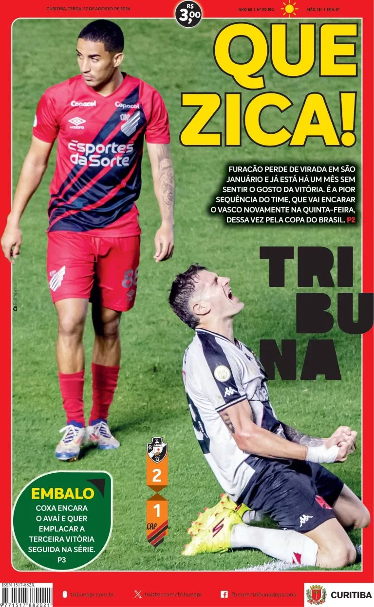 Capa do dia 27/08/24