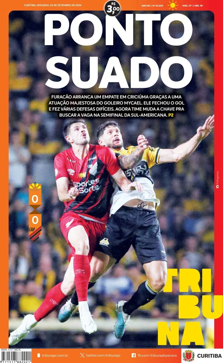 Capa do dia 23/09/24