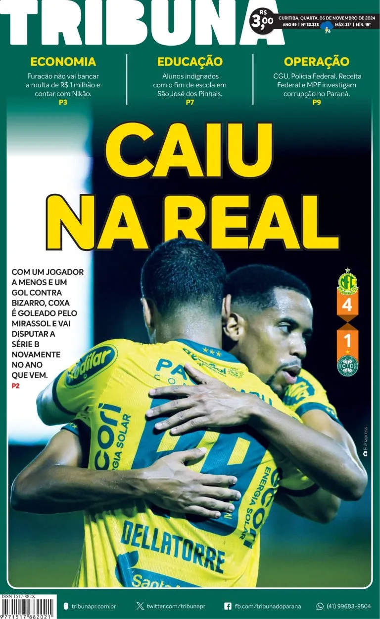 Capa do dia 06/11/24