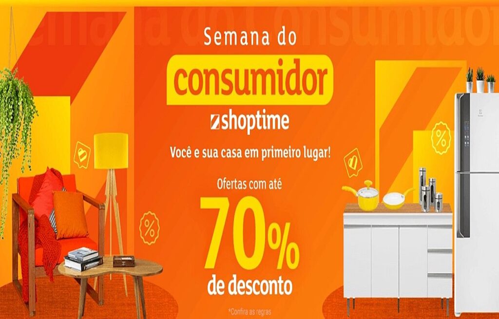 Semana do Consumidor na Shoptime com até 70% de descontos e frete grátis